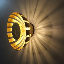 Luce Design LED Wandlampe Deckenleuchte Flare Gold Ø35cm 24W 2200lm warmweiß