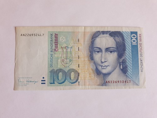 100 banknote deutsche - 100, /