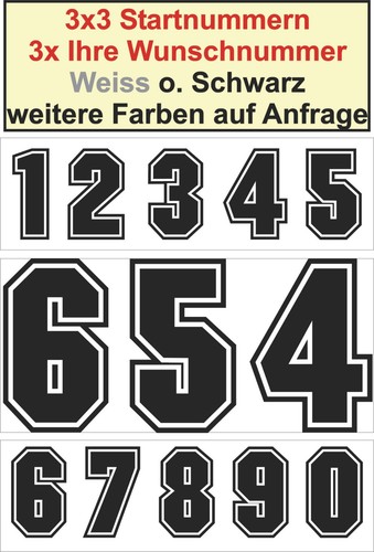 Wunschnummer aufkleber - ×,