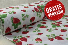 240cm Popeline Baumwollstoff Meterware Stoffe Kirschen Sommer Frühling Früchte