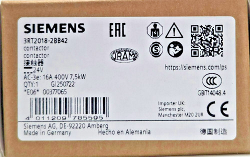 Siemens sirius 3rt2018 2bb42 - siemens, 3rt2018-2bb42