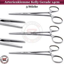 3x Arterienklemme Kelly Zange