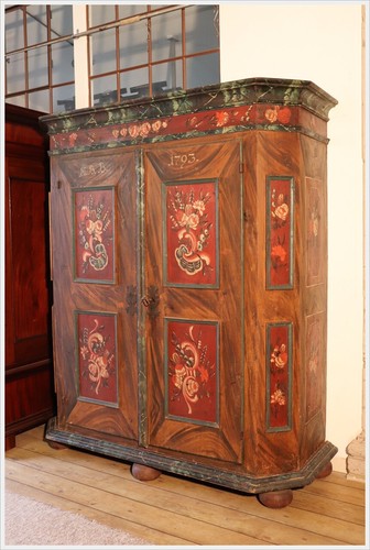 Barock bemalter bauern schrank - bemalter,