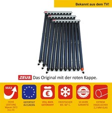 🏅 Solarthermieanlage Set Heatpipes Röhrenkollektor Solarthermiepaket Kollektor