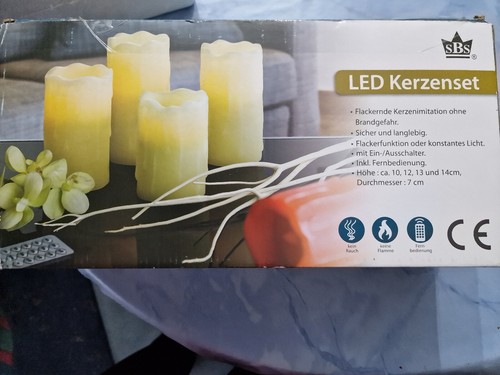 Led kerzen echtwachs set - 4,