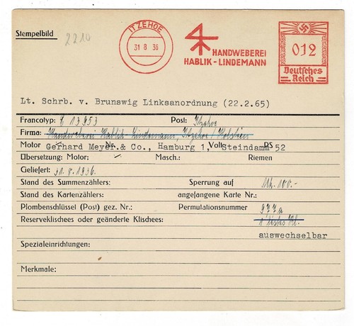 Itzehoe 1936 handweberei - itzehoe,