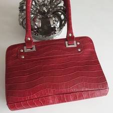 Handtasche Damen In Rot Kroko