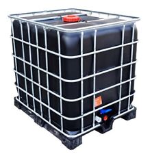 1000l IBC Wassertank Container GESPÜLT SCHWARZ PE/Stahl-Palette