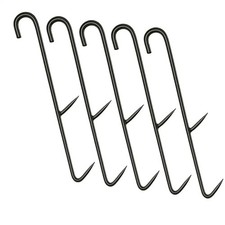 Edelstahl Doppelspitz Räucherhaken 20cm 2mm 20er Set Forelle Lachs Fisch