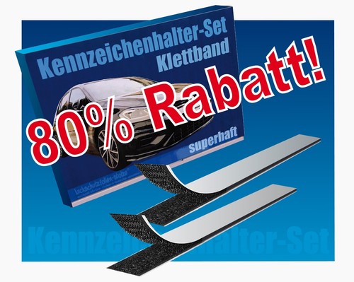 Kennzeichenhalter rahmenlos - 2x,