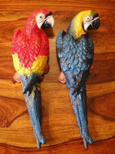 Wandfigur papagei set - wandfigur,