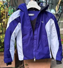 Skijacke, Schneejacke, KJUS, Gr. 128, Unisex, Lila, Blau, Weiß, Wenig Gebraucht