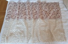 Schöne Scheibengardine - HxB: ca. 80 x 130 cm - Gardine Landhausstil - Rot Beige