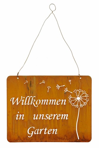 Schild willkommen garten - schild,
