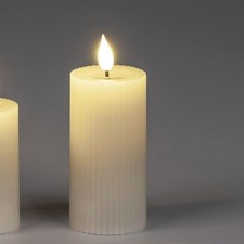 LED Kerze STREIFEN H. 10cm D