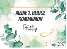 Kommunion Tortenaufleger Bild