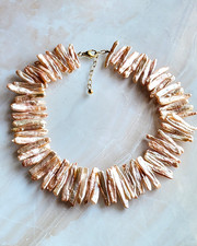 Vintage zuchtperlenkette biwa - vintage,