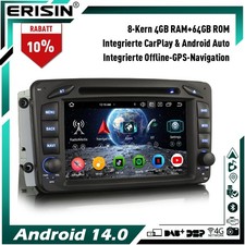 Android 14 64GB Autoradio DAB+ CD Mercedes A/C/G/CLK Klasse W209 W203 Viano Vito