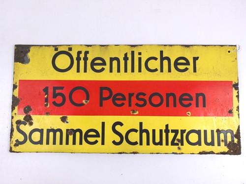 Luftschutz emailleschild - luftschutz,