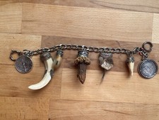 Charivari 7 Anhänger Silber Bieruhr König Ludwig II Münze Marder Sauzahn