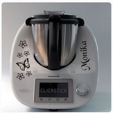 Sticker für Thermomix TM5 TM6 Name Blumen Schmetterling Aufkleber Tattoo TH300