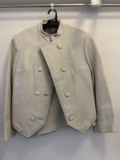 Damen Leder Kostüm Gr. S Weiß Echt Leder Maßanfertigung