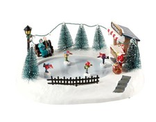 LIVARNO home LED-Weihnachtsdorf mit beweglicher Funktion Schlittschuhbahn*B-Ware