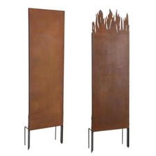 Sichtschutzelement Sichtschutzwand Gartenzaun Rost Sichtschutz Flames 150/170 cm