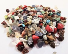 Bunte Mischung: 150 carat gebohrte & polierte Edelstein Nuggets 3-6mm