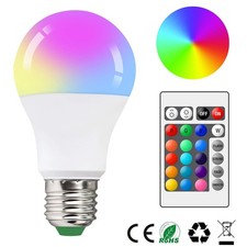 E27 10W RGB LED Glühbirne Farbwechsel Birne Licht mit Fernbedienung Glühlampe