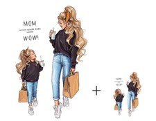 Mutter mit Tochter DTF