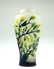 Jugendstil Vase Überfangglas signiert im Stile von Galle