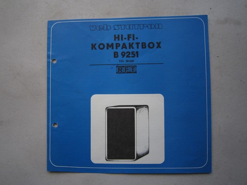Werbeblatt kompaktbox b - "hi-fi,