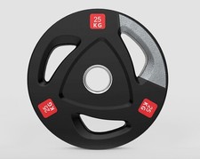 Hantelscheiben 2x 25 kg schwarz gummiert für 50 mm Hantelstangen