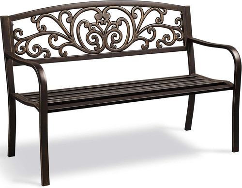 Yaheetech gartenbank metall - gartenbank,
