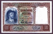 SPANIEN 500 PESETAS Banknote