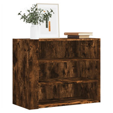 Hängeschrank Räuchereiche Ingenieurholz 75x35x60 cm Wandmontage tief schmal Regal