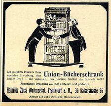 UNION Bücherschrank * Unionzeiss Frankfurt a.M. * Historische Annonce 1906