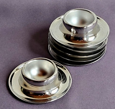 6er Set Eierbecher Edelstahl Wilhelm Wagenfeld Für WMF Bauhaus Design 60er Jahre