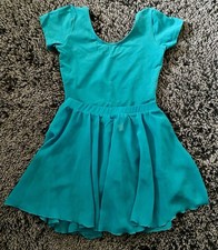 Ballett Kleidung 2er Set Petrol Tanzmuster Body + Rock Gr. 164/170