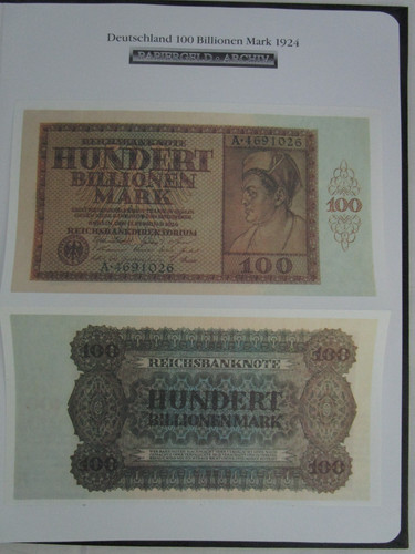 Album mit weltbanknoten und - album,