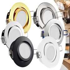 LED Einbaustrahler 230V flach 25mm Einbau Leuchten Lampe Deckenstrahler Spot Set