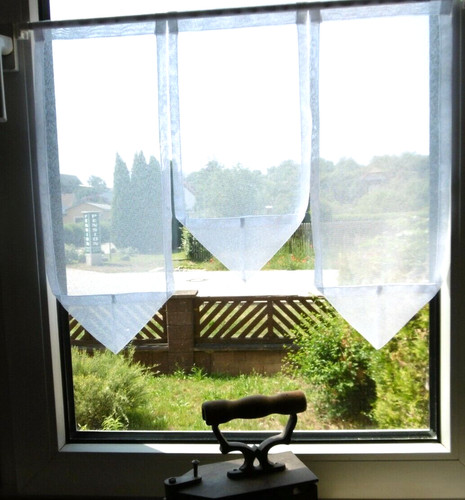 Scheibengardine weiß fenster - weiß,