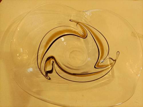 Ovale schale aus glas - schale,
