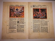 Orig. Kupferstich-Bibelblatt(um 1700) –Lutherbibel/Matthäus 25–27–Handkoloriert