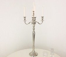 Kerzenständer 5-armig Kerzenleuchter Kandelaber aus Metall silber 80cm NEU! 
