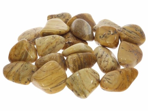 Gelber jaspis trommelsteine - ,