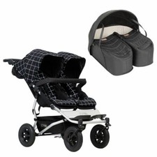 Mountain Buggy Duet V3.2 Doppelsitz-Buggy grid + Cocoon für Zwillinge schwarz