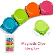 Magnet Klammer 8Stk 3.5*3cm Magnetklammern Metallklammer Küche Magnetic Clip