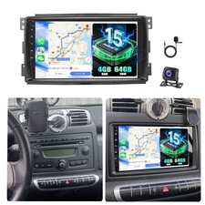 4G+64GB Für Smart Fortwo 451 2005-10 Android 15 Autoradio Carplay GPS + Kamera